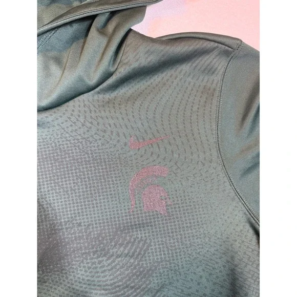 Nike Dri-FIT Michigan State Spartans Hoodie Pullover XXL Green Gray - Picture 4 of 4